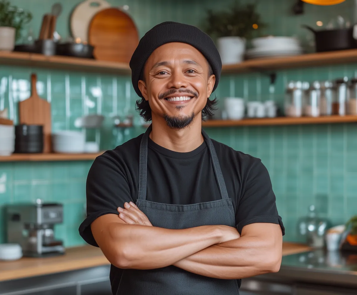 Equipa de cozinha em ambiente de restaurante